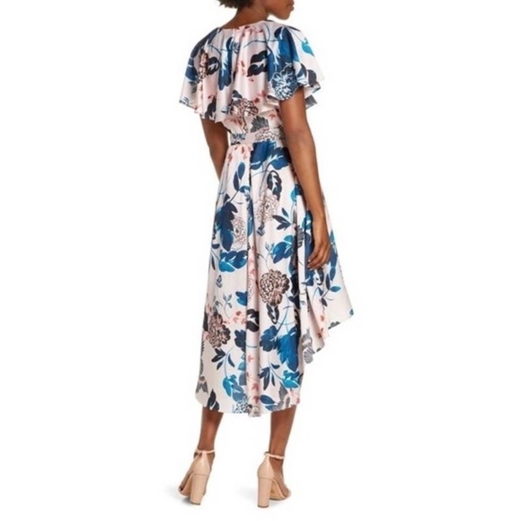 ELIZA J Floral Faux Wrap High Low Dress - Picture 3 of 7